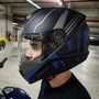 Capacete Fechado Norisk Razor Full Preto Azul Fosco
