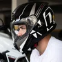 Capacete Fechado Norisk Razor Full Preto Branco Premium Original