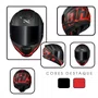 Capacete Fechado Norisk Razor Full Preto Vermelho Fosco