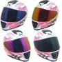 Capacete Fechado Norisk Razor Ghost Branco Rosa