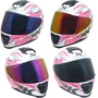 Capacete Fechado Norisk Razor Ghost Branco Rosa