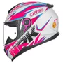 Capacete Fechado Norisk Razor Ghost Branco Rosa