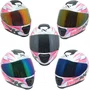 Capacete Fechado Norisk Razor Ghost Branco Rosa