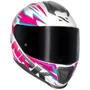 Capacete Fechado Norisk Razor Ghost Branco Rosa