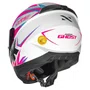 Capacete Fechado Norisk Razor Ghost Branco Rosa