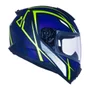 Capacete Fechado Norisk Razor Ninja Fosco Azul Amarelo