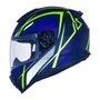 Capacete Fechado Norisk Razor Ninja Fosco Azul Amarelo