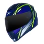 Capacete Fechado Norisk Razor Ninja Fosco Azul Amarelo