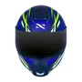 Capacete Fechado Norisk Razor Ninja Fosco Azul Amarelo