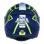 Capacete Fechado Norisk Razor Ninja Fosco Azul Amarelo
