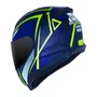 Capacete Fechado Norisk Razor Ninja Fosco Azul Amarelo
