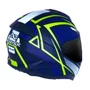 Capacete Fechado Norisk Razor Ninja Fosco Azul Amarelo