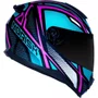 Capacete Fechado Norisk Razor Ninja Preto Pink Azul