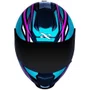 Capacete Fechado Norisk Razor Ninja Preto Pink Azul