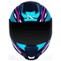 Capacete Fechado Norisk Razor Ninja Preto Pink Azul