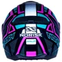 Capacete Fechado Norisk Razor Ninja Preto Pink Azul