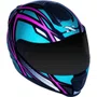 Capacete Fechado Norisk Razor Ninja Preto Pink Azul