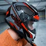 Capacete Fechado Norisk Razor Speedmax Preto Cinza Laranja