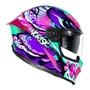 Capacete Fechado Norisk Rock Com Oculos Solar Butterfly Rosa