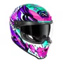 Capacete Fechado Norisk Rock Com Oculos Solar Butterfly Rosa