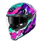 Capacete Fechado Norisk Rock Com Oculos Solar Butterfly Rosa