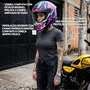 Capacete Fechado Norisk Rock Com Oculos Solar Butterfly Rosa