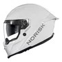 Capacete Fechado Norisk Rock Com Oculos Solar Monocolor Branco