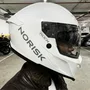 Capacete Fechado Norisk Rock Com Oculos Solar Monocolor Branco