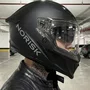 Capacete Fechado Norisk Rock Com Oculos Solar Monocolor Preto Fosco