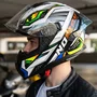 Capacete Fechado Norisk Strada 2 Reptel Vermelho Azul