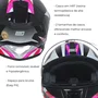 Capacete Fechado Origine Dinamo Foolish Rosa Preto Brilho