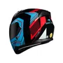 Capacete Fechado Race Tech Sector Exilio Preto Azul Vermelho