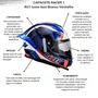 Capacete Fechado Racer1 Rc1 Icone Azul Branco Vermelho