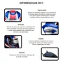 Capacete Fechado Racer1 Rc1 Icone Azul Branco Vermelho