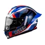 Capacete Fechado Racer1 Rc1 Icone Azul Branco Vermelho