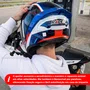 Capacete Fechado Racer1 Rc1 Icone Azul Branco Vermelho Mais Viseira Rc1 Fume