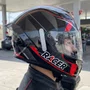 Capacete Fechado Racer1 Rc1 Icone Preto Cinza Vermelho