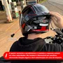 Capacete Fechado Racer1 Rc1 Icone Preto Cinza Vermelho