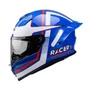 Capacete Fechado Racer1 Rc1 Nava Azul Branco Vermelho