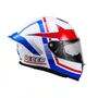 Capacete Fechado Racer1 Rc1 Nava Branco Azul Vermelho