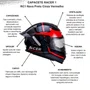 Capacete Fechado Racer1 Rc1 Nava Preto Cinza Vermelho
