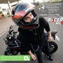Capacete Fechado Racer1 Rc1 Nava Preto Cinza Vermelho