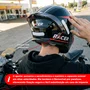 Capacete Fechado Racer1 Rc1 Nava Preto Cinza Vermelho Mais Viseira Rc1 Fume