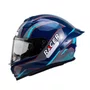 Capacete Fechado Racer1 Rc1 Octane Azul Cinza Vermelho