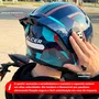 Capacete Fechado Racer1 Rc1 Octane Azul Cinza Vermelho Mais Viseira Rc1 Fume