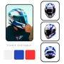 Capacete Fechado Racer1 Rc1 Octane Branco Azul Vermelho