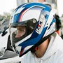 Capacete Fechado Racer1 Rc1 Octane Branco Azul Vermelho