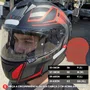 Capacete Fechado Racer1 Rc2 Start Spirit Preto Cinza Vermelho