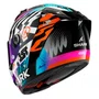 Capacete Fechado Shark Aeron Speed Fancy Branco Laranja