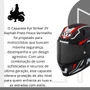 Capacete Kyt Striker 2V Asphalt Preto Fosco Vermelho